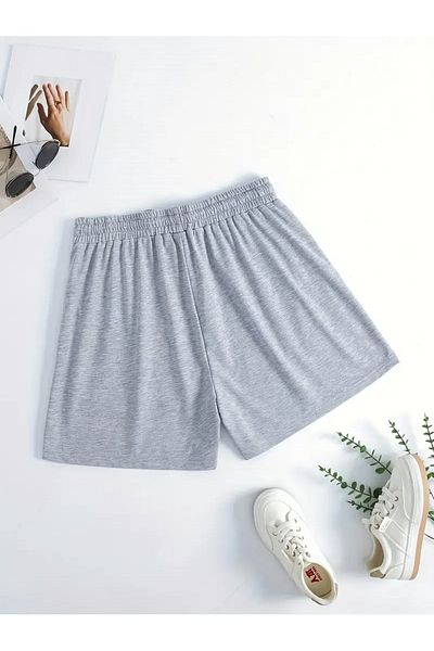 CANDERO Women's Gray Shorts Plus Size Oversized Sweatpants Sports Casual Wear Quality Stylish Appearance Yus