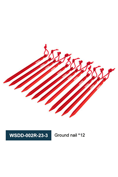 Widesea WSDD-002R-23-3 Widesea Camping 4 قطع/مجموعة أوتاد خيمة ومسامير للأرضي...