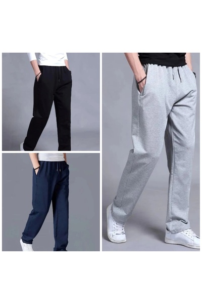 JustBS Pantaloni de sport pentru bărbați, 3 piese, cu picioare drepte