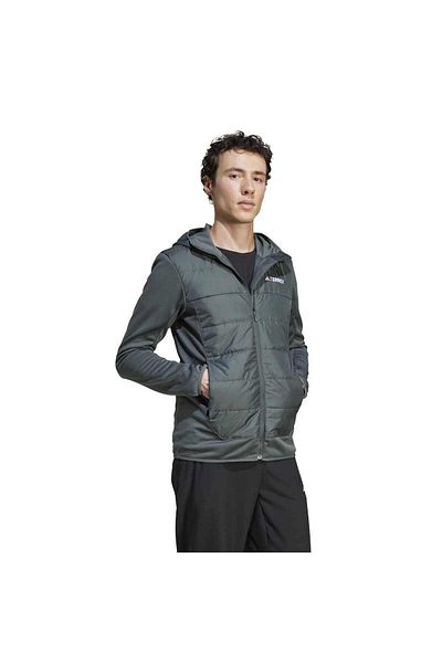 adidas Ανδρικό πράσινο μπουφάν Terrex Multi Hybrid με κουκούλα