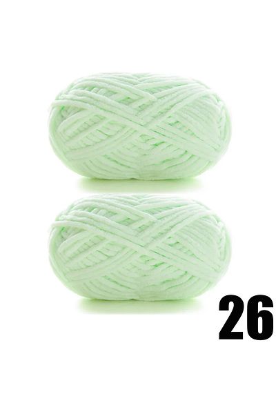 Choice 2pcs 26 2pcsX50g Thick Velvet Yarn Handmade DIY Knitting Yarn Wool Line Scarf Hat Soft Chenille Yarn