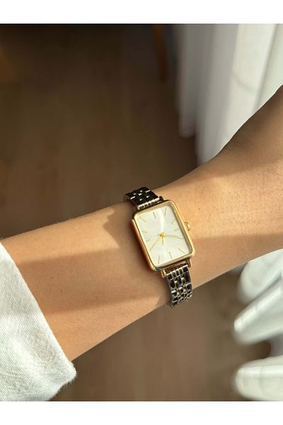 Vola Collection Rectangle Dial Steel Case Two Colors Women's Vintage Wrist Watch - 29