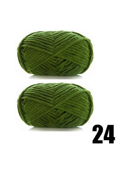 Choice 2pcs 24 2pcsX50g Thick Velvet Yarn Handmade DIY Knitting Yarn Wool Line Scarf Hat Soft Chenille Yarn