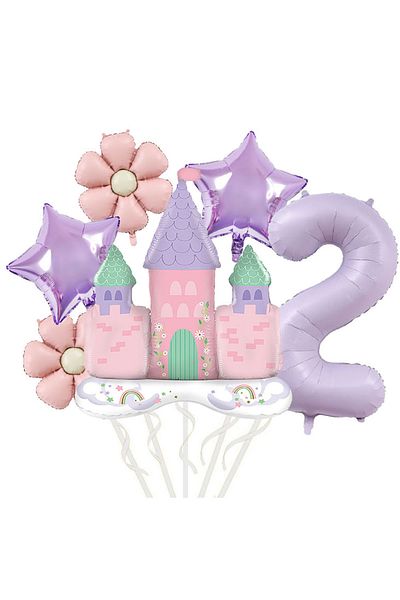 Choice Other Number 2 40inch Light Purple Number Balloon Princess Castle Balloon Daisy Flower Balloon for C