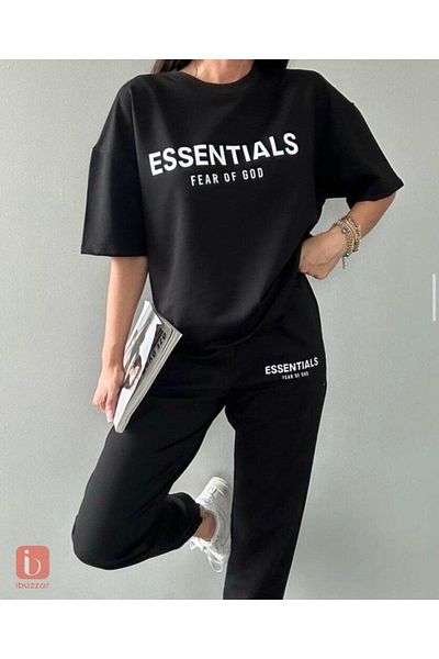LUNAVISTA Letter Printed Summer Tracksuit Suit