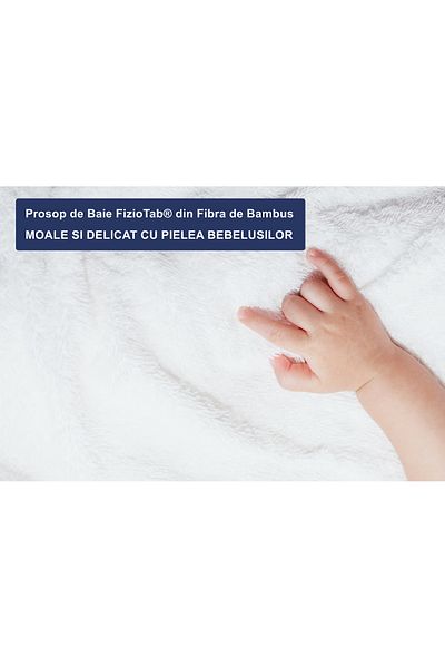 FizioTab Prosop de Baie cu Gluga FizioTab®, din bambus Super Absorbant, 90X90 cm, Model Catelus
