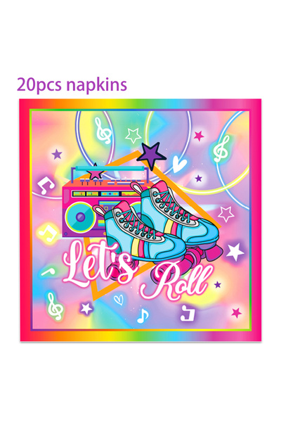 Choice3 MM251-20pcs napkins Cartoon Roller Skating Party Disposable Tableware...