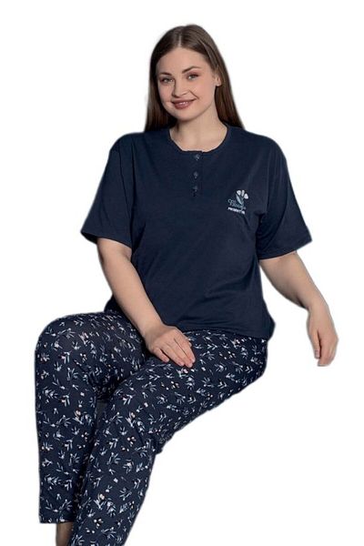 bipamuk Camille Design Model Short Sleeve Plus Size Women's Pajamas Set 3Xl/5Xl