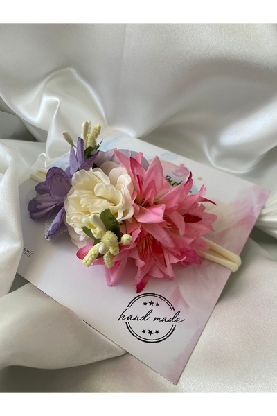 Miniko Butik Baby Girl Floral Headband, Floral Hairpin, Newborn Shooting/Birthday Crown