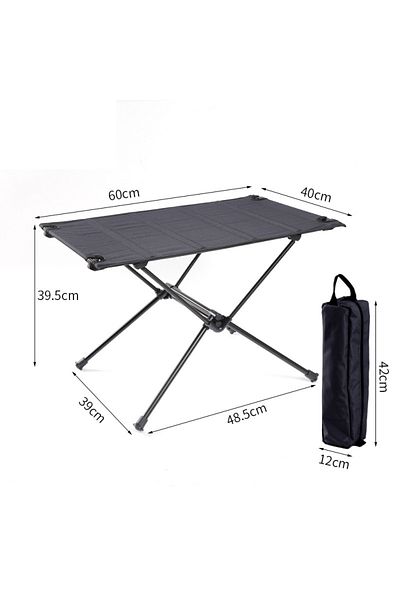 Choice Black Outdoor Camping Portable Tactical Table, Ultra Light Aluminum Alloy Folding Cloth Table, Picni