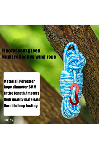 Choice حبل تسلق الصخور 6 مم بطول 4 أمتار، حبل إنقاذ آمن للتسلق في الهواء الطل...