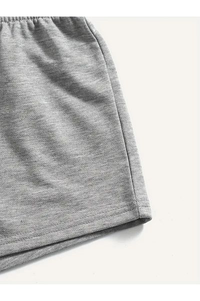 CANDERO Women's Gray Shorts Plus Size Oversized Sweatpants Sports Casual Wear Quality Stylish Appearance Yus