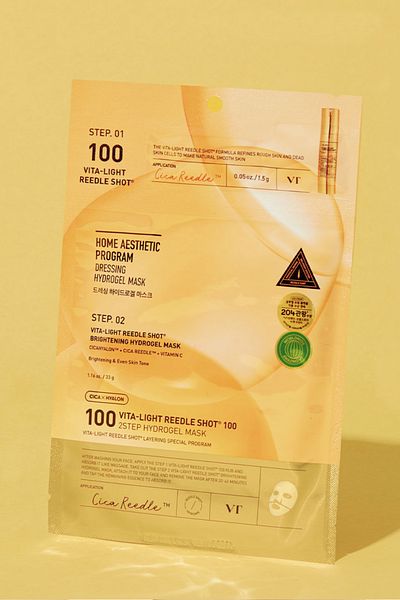 VT COSMETICS Vt Vita-Light Reedle Shot 100 2 Step Hydrogel Mask / Vt Vita-Light Radiance 2 Step Mask