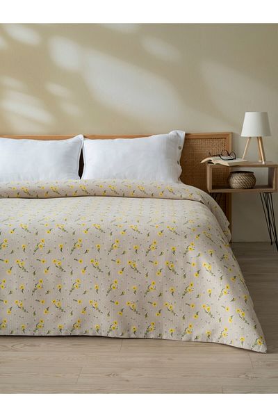 MYLASA HOME Quality Printed Double Pique Bedspread -Cotton,Summer Piques 200X240 cm