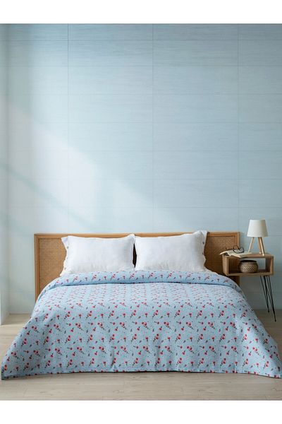 MYLASA HOME Quality Printed Double Pique Bedspread -Cotton,Summer Piques 200X240 cm