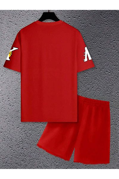LUNAVISTA T-Shirt Shorts Printed with Letters in Various Large Sizes