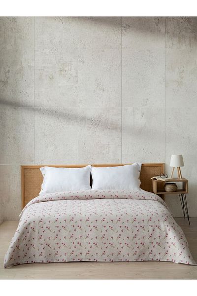 MYLASA HOME Quality Printed Double Pique Bedspread -Cotton,Summer Piques 200X240 cm