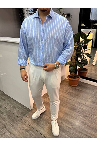 BYATA MENS STYLE Cămașă subțire de vară pentru bărbați, oversize