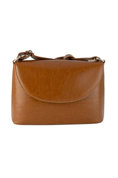 Magazinul de genti Women's genuine leather bag, model 229, Tobacco brown