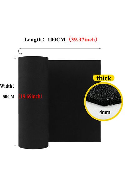 Choice Black 4MM 1 Piece Thickness 2 mm to 8mm Eva Foam Board Sponge Roll, High Density Waterproof and Easy