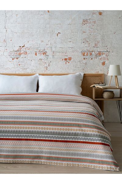 MYLASA HOME Quality Printed Double Pique Bedspread -Cotton,Summer Piques 200X240 cm