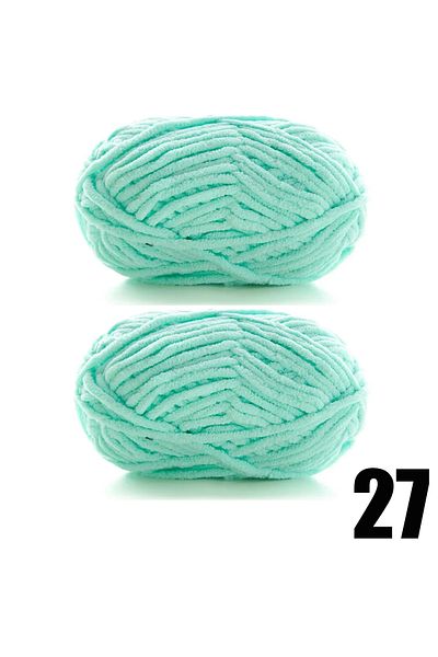 Choice 2pcs 27 2pcsX50g Thick Velvet Yarn Handmade DIY Knitting Yarn Wool Line Scarf Hat Soft Chenille Yarn