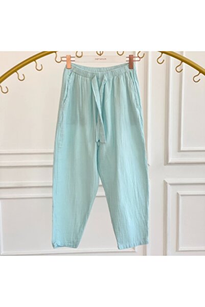 LesyaCollection Müslin Bel Lastikli Yürüyüş Pantolon ( Casual, Beach, Daily)