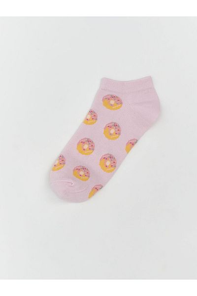 LC Waikiki Pink Donut Printed Women's Booties Socks