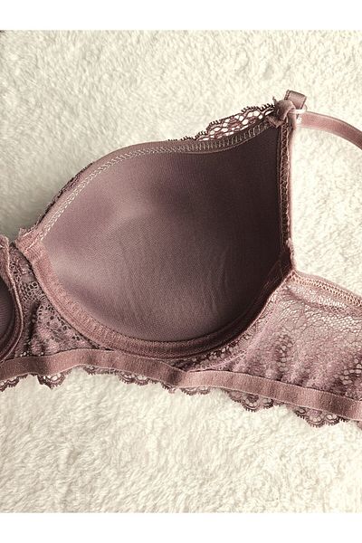 nesterinzar Women's Supported Padded Underwire (Wired) Lace Bra Set