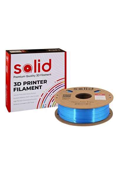 Solid Filament Solid Mavi Silk PLA Filament 1.75mm - 1Kg
