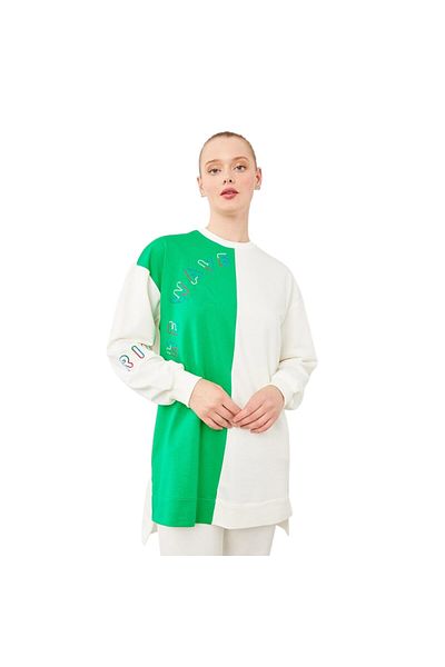 Levidor Text Detailed Double Color Sweat Suit