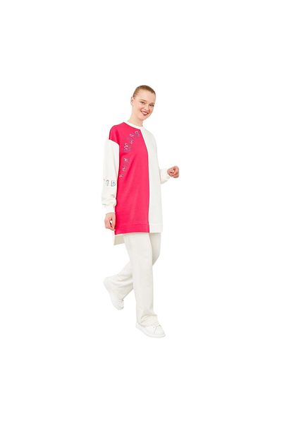 Levidor Text Detailed Double Color Sweat Suit