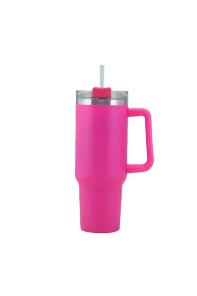 ela777 900ml Çelik Kulplu Taşınabilir Paslanmaz Çelik Büyük Kapasiteli BPA Termal Kupa Pipetli Termos