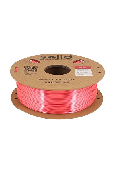 Solid Filament Solid Kırmızı Silk PLA Filament 1.75mm - 1Kg
