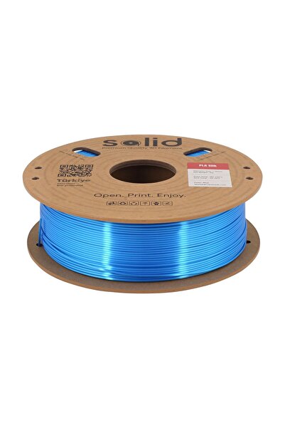 Solid Filament Solid Mavi Silk PLA Filament 1.75mm - 1Kg