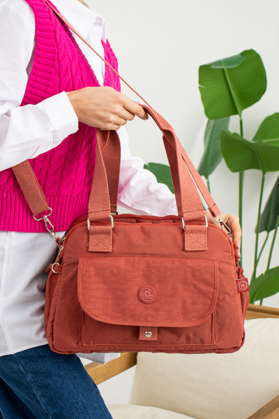 Teal Collection Multi-Compartment Women's Shoulder Bag