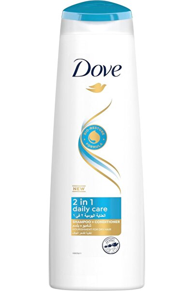 Dove Shampoo and Conditioner 2 in 1, for dry hair, Daily Care 2in1, 400ml