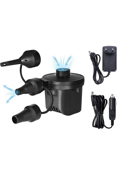 STLIFE 220V Electric and Cigarette Lighter Port Sea Bed Boat Simit Air Pump Inflator Vacuum Sealer Compressor