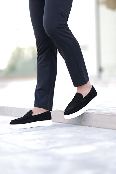 Serhat Özköroğlu LFR-F083-1 SUET MERDANE AYAKKABI Siyah