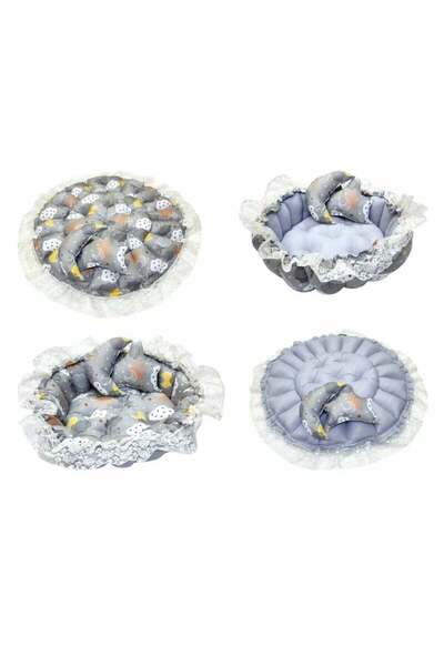 BabyCara Double Face Comfort and Safety with Soft Cotton Multifunctional Play & Sleep and Pet Mat Grey