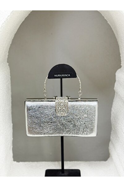 NUR KARACA 25Y9906 Stone Buckle Case Evening Bag for Women (22X11)