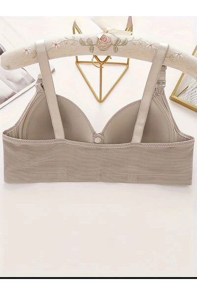 SATTENS Front Button Hollow Unbuttressed Plus Size Bra Soft Comfortable Mold Gathering Bra