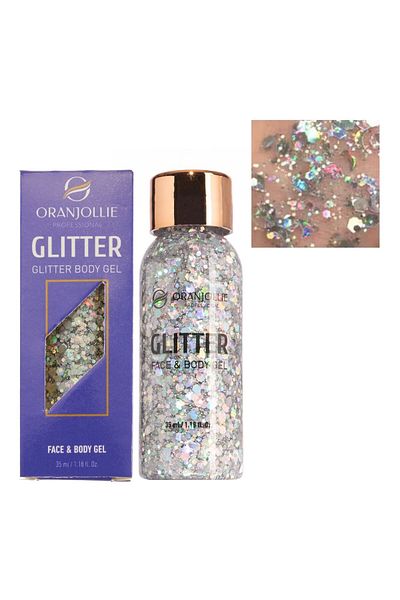 Oranjollie Silver hair & body glitter