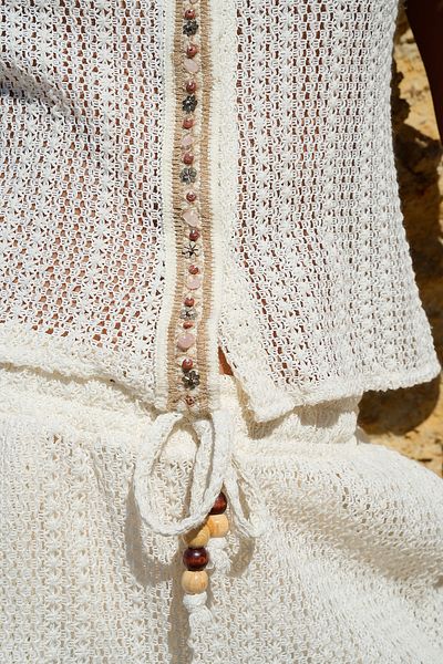 ASEDE Golden Hour Laced Lace Fabric Ribbon Bead Embroidered Brode Shirt Pants Suit