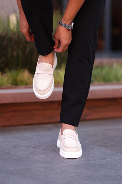 Serhat Özköroğlu LFR-F083-1 SUET MERDANE AYAKKABI Bej