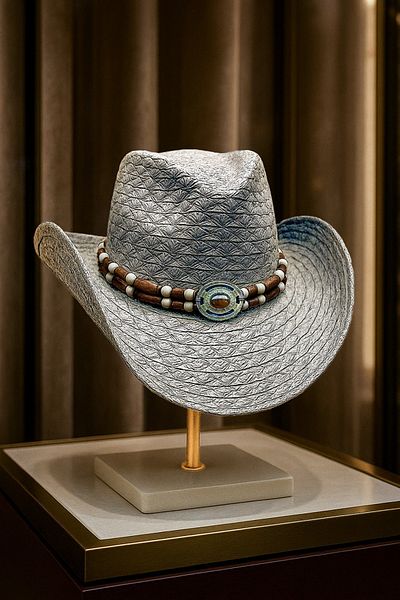 LAGRANZE Premium Vintage Cowboy Hat Unisex Gray