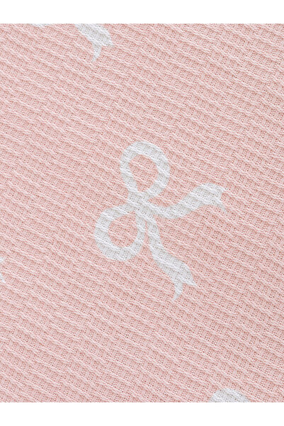 LC Waikiki Pembe Fiyonk Desenli Çift Kişilik Pike Seti