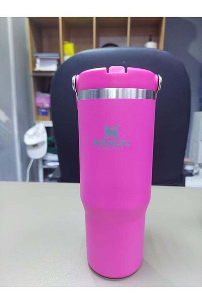 Stanley 30 oz DARK PINK STANLEY IceFlow Stainless Steel Tumbler with Leak-Resistant Flip Straw