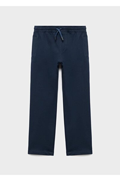 MANGO Kids İpli pamuklu jogger pantolon