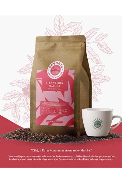 FAVORTE COFFEE & ROASTED 250gr Orijinal Strawberry Matcha Çay Tozu | Favorte ...